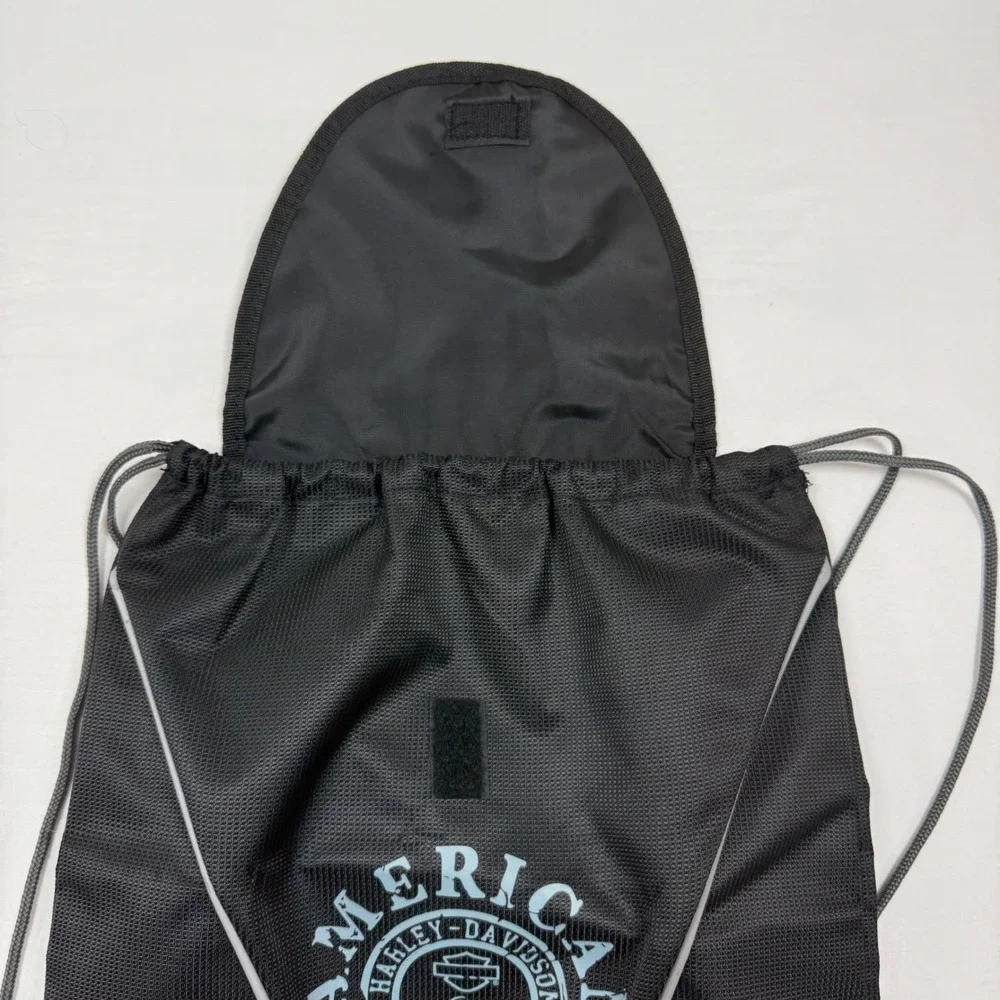 Harley Davidson‎ American Legend Black Drawstring Backpack Bag